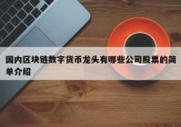 国内区块链数字货币龙头有哪些公司股票的简单介绍